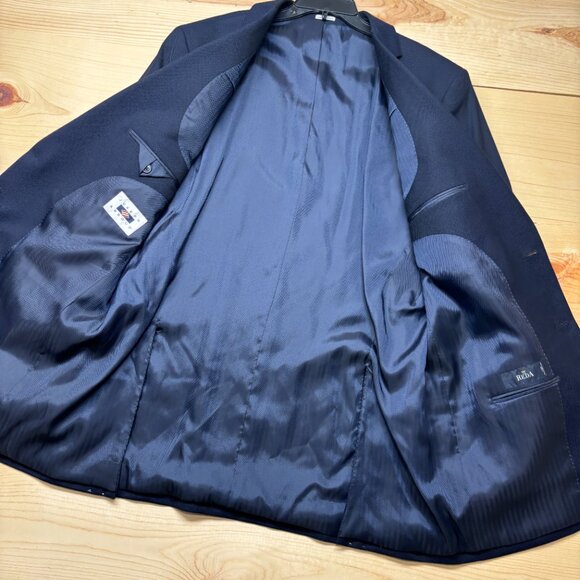 Joseph Abboud Blazer Size 46 XL Blue Navy Coat 2 Button Reda Wool SX Nch NEW - Picture 12 of 15